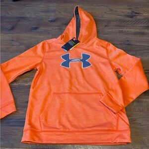NWT Boys Under Armour Orange Hoodie Size YLG